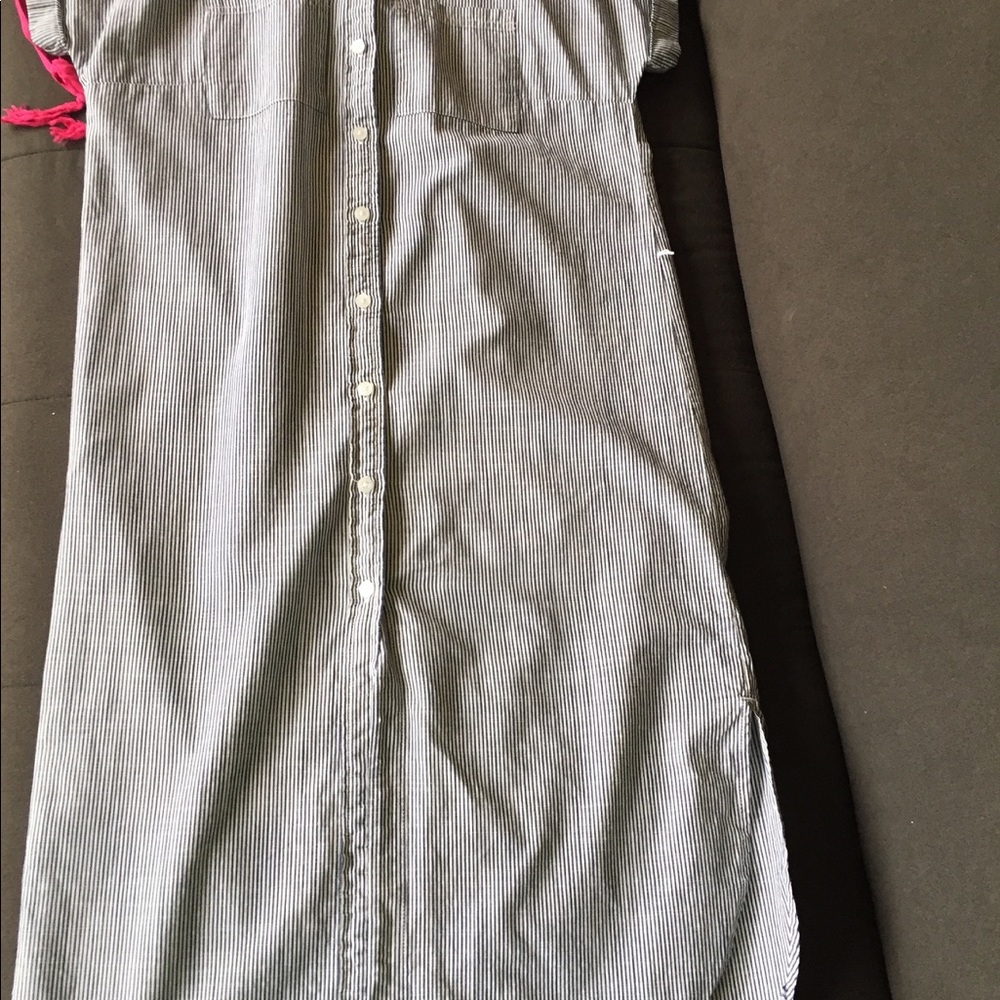 Gap blue and white pin strip dress